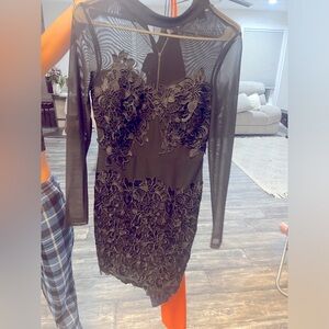 Black see through cocktail dress!